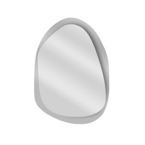 NORDVÄRK Aqua vægspejl, organisk - spejlglas og klar glas (55x75)