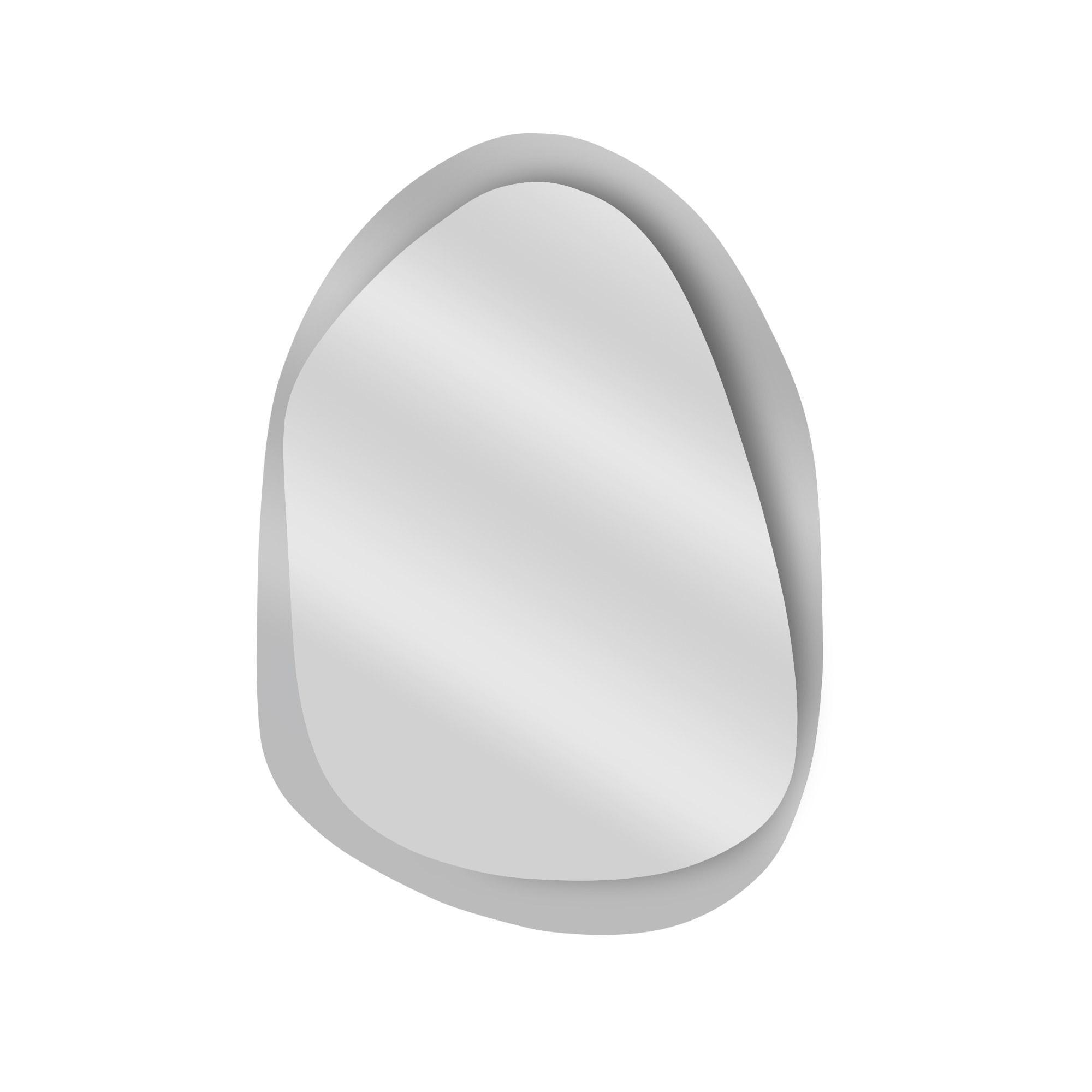 NORDVÄRK Aqua vægspejl, organisk - spejlglas og klar glas (55x75)