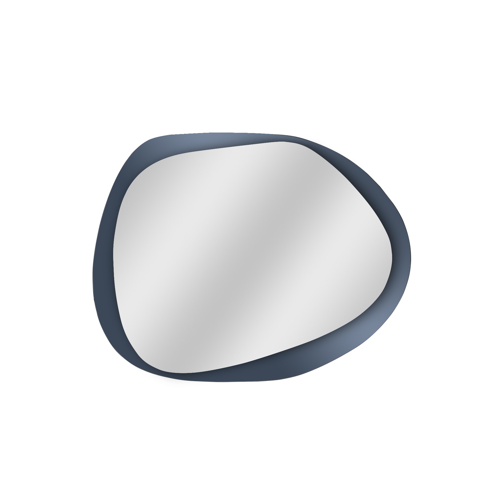 NORDVÄRK Aqua vægspejl, organisk - spejlglas og røgfarvet glas (55x75)