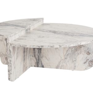 NORDVÄRK Orion sofabord - Freesia marmor melamin (sæt med 2)