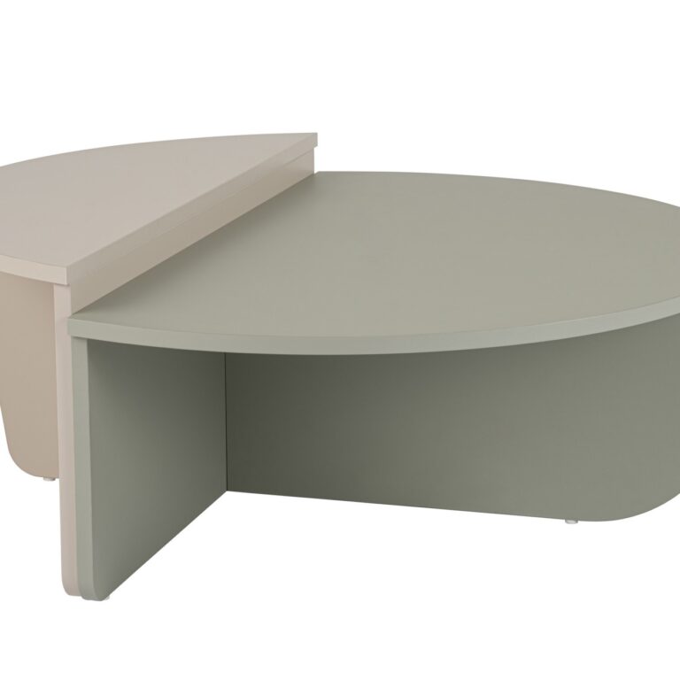 NORDVÄRK Orion sofabord - askegrøn og sandsten melamin (sæt med 2)