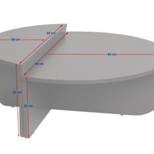 NORDVÄRK Orion sofabord - sort træ melamin (sæt med 2)