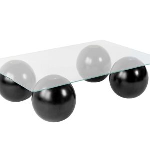 NORDVÄRK Sera - Sort, gennemsigtigt sofabord