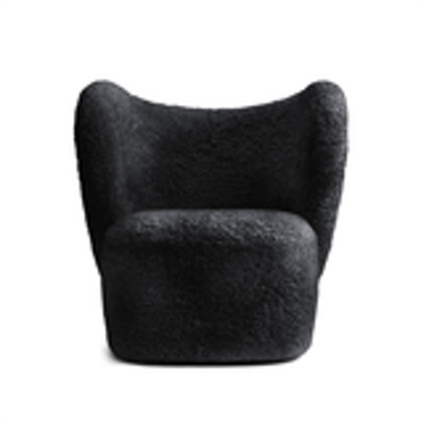 NORR11 Little Big Lænestol Swivel Sheepskin Black 01