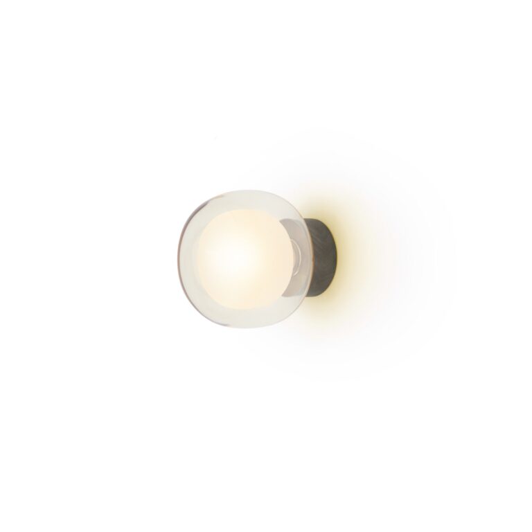 Nabila 552.41L Væg/Loftlampe Titanium/Mørk Bronze/Champagne Glas
