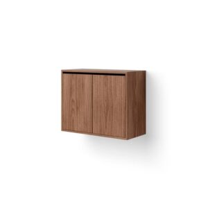 New Works Cabinet Reol Høj Med Døre Valnød