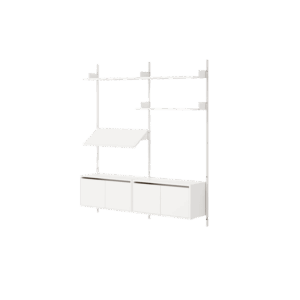 New Works Living Shelf Reol Med Døre Lav Hvid