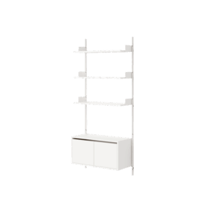 New Works Wall Shelf 1900 Reol Med Døre Lav Hvid
