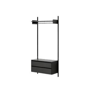 New Works Wardrobe Shelf 1 Reol Med Skuffer Sort Ask