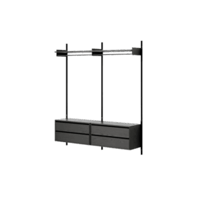 New Works Wardrobe Shelf 2 Reol Med Skuffer Sort Ask