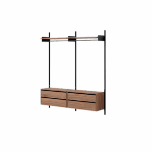 New Works Wardrobe Shelf 2 Reol Med Skuffer Valnød