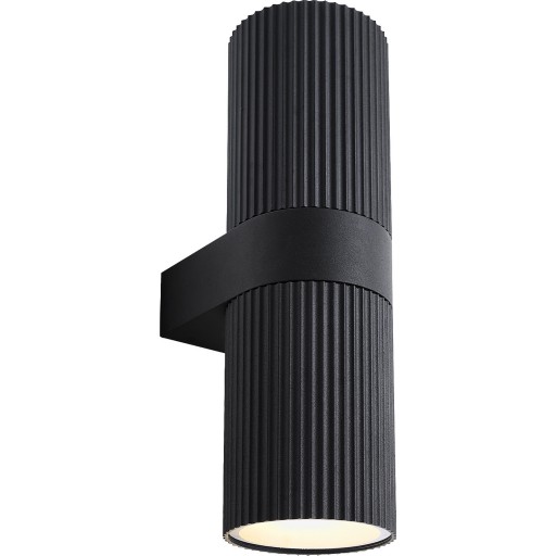 Nordlux Kyklop Ripple Maxi udendørs væglampe, sort