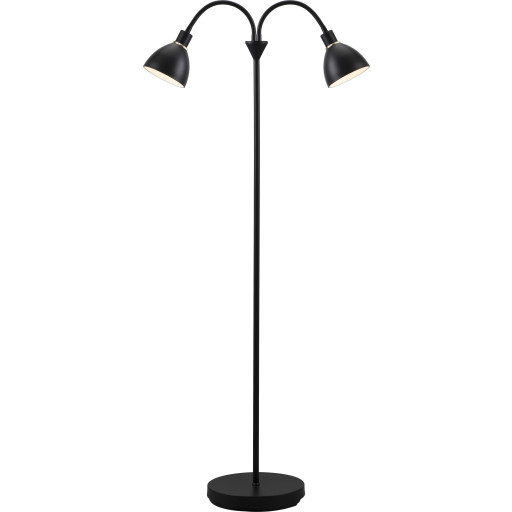 Nordlux Ray gulvlampe, 2-armet, sort