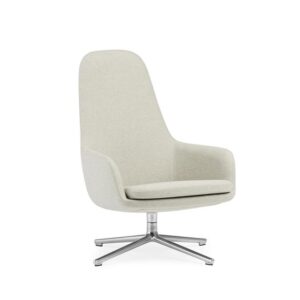 Normann Copenhagen Era Lænestol Høj M. Swivel Aluminium/Main Line Flax MLF20