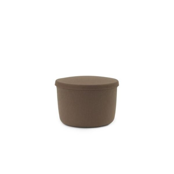 Normann Copenhagen Hide Storage Pouf Lille Brun