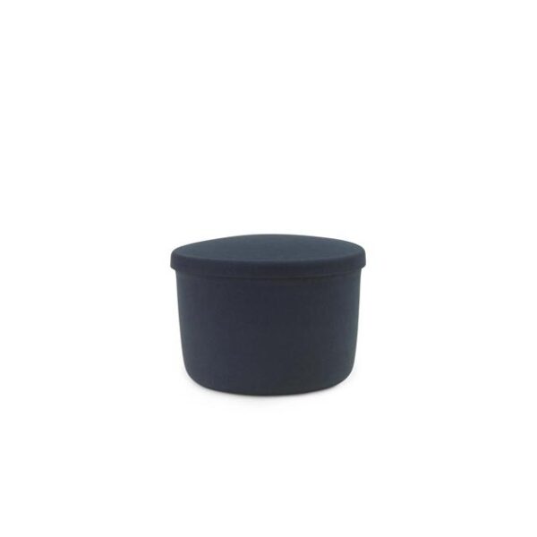 Normann Copenhagen Hide Storage Pouf Lille Steel Blue