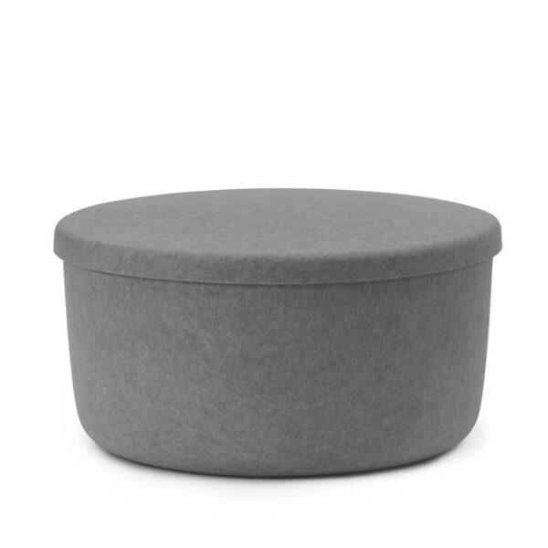 Normann Copenhagen Hide Storage Pouf Stor Grå