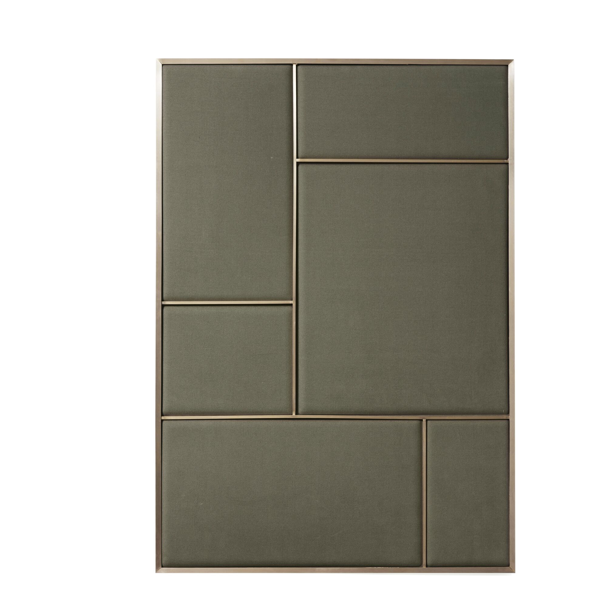 Nouveau Pin Opslagstavle Stor Messing/Oyster Grey