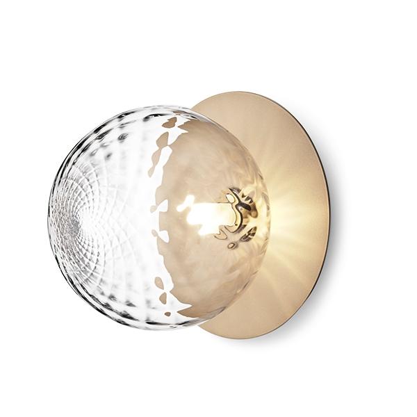 Nuura Liila 1 Væg/Loftlampe Guld & Klart Glas Stor