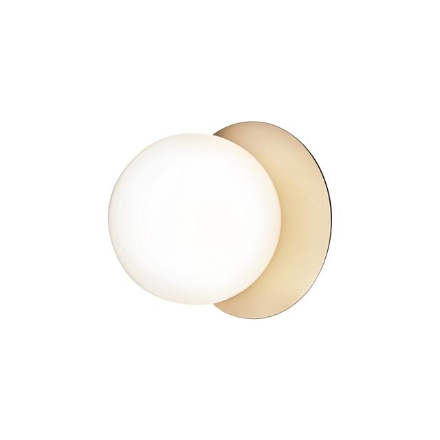 Nuura Liila 1 Væg/Loftlampe Guld & Opal Glas Medium
