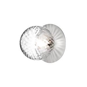 Nuura Liila 1 Væg/Loftlampe Sølv & Klar Glas Medium