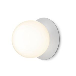 Nuura Liila 1 Væg/Loftlampe Sølv & Opal Glas Stor