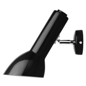 Oblique Væglampe, sort blank