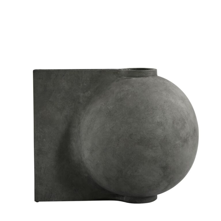 Offset Vase Stor Mørkgrå
