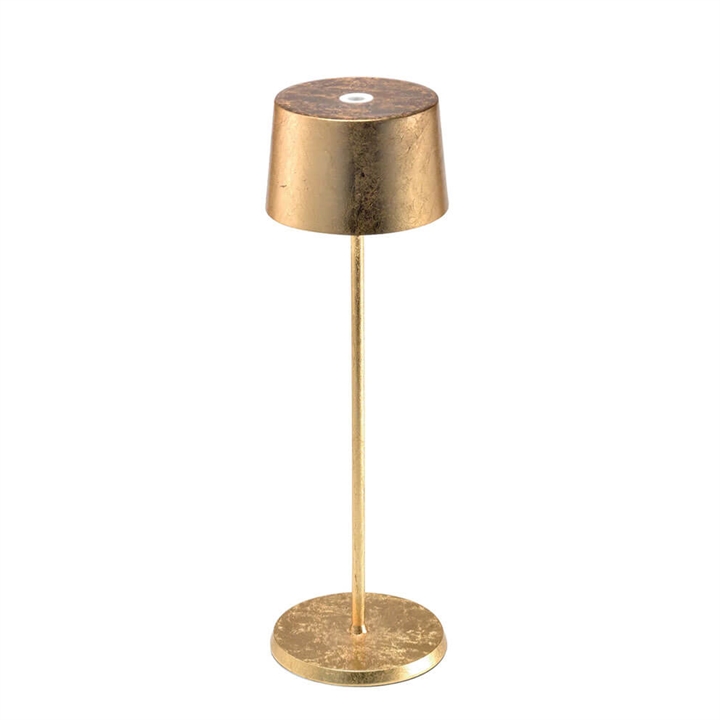 Olivia batterilampe / bordlampe, antik guld