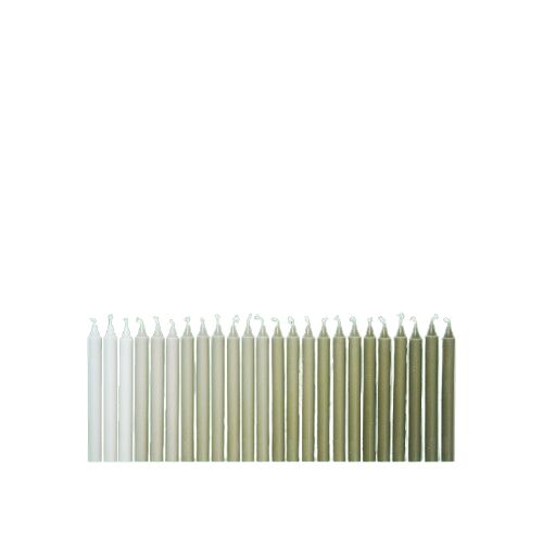 Ombre Stearinlys Sæt af 24 Khaki