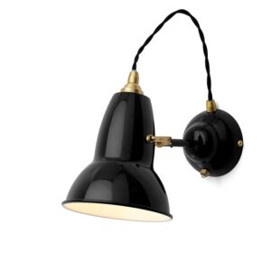 Original 1227 væglampe, messing/sort