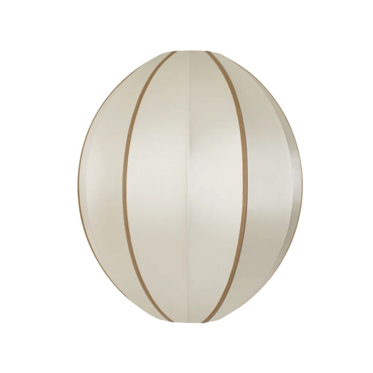 Oval L Lampeskærm Offwhite/Amber