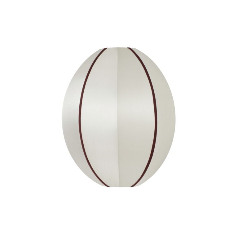 Oval S Lampeskærm Offwhite/Bordeaux