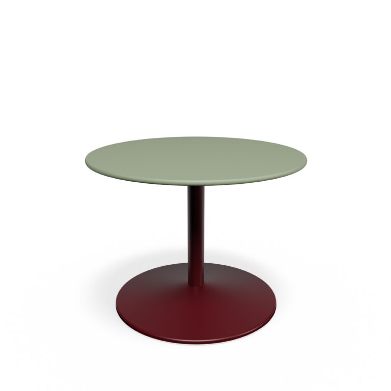 Panton Sofabord Ø60 4184-Forbo Olive Linoleum