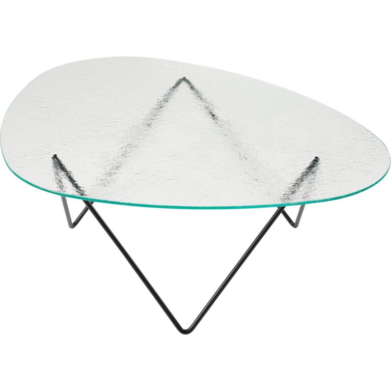 Pedrera Sofabord Black Semi Matt/Transparent/Glas
