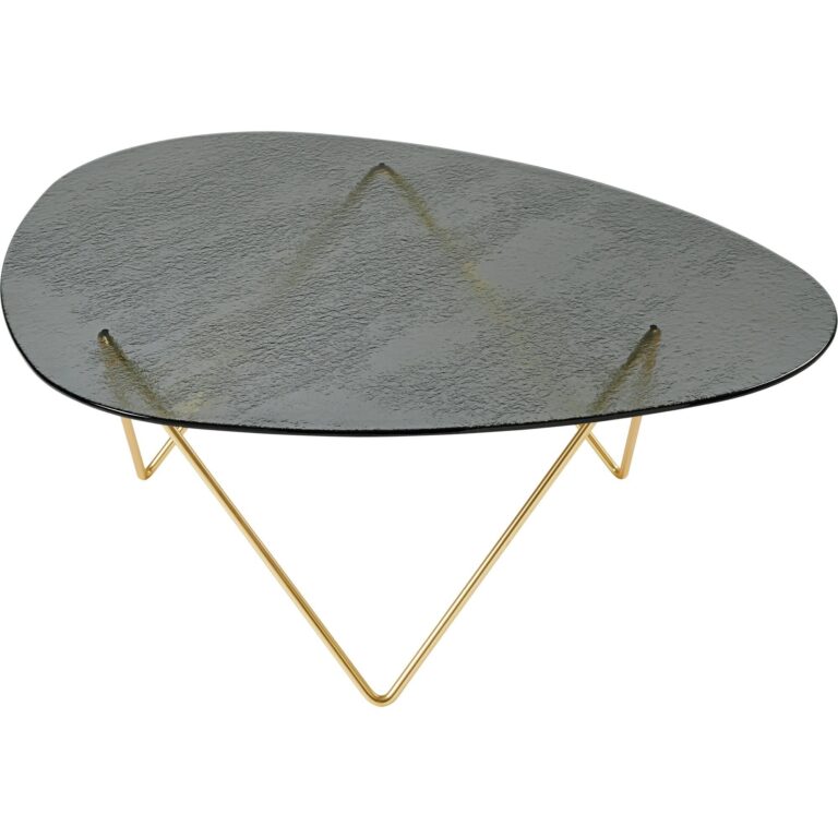 Pedrera Sofabord Brass Semi Matt/Smoke/Glas