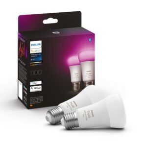 Philips Hue White Color Ambiance E27 standardpære, 2-pak, 9W