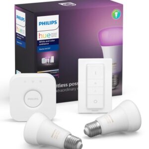 Philips Hue White Color Ambiance E27 standardpære, starter Kit