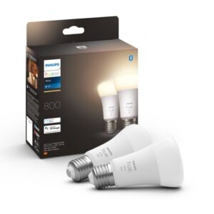 Philips Hue White E27 standardpære, 2-pak, 9W