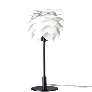 Pineapple høj bordlampe, sort/hvid