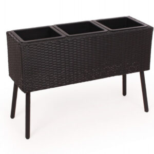 Plantekasse m/3 rum - Sort