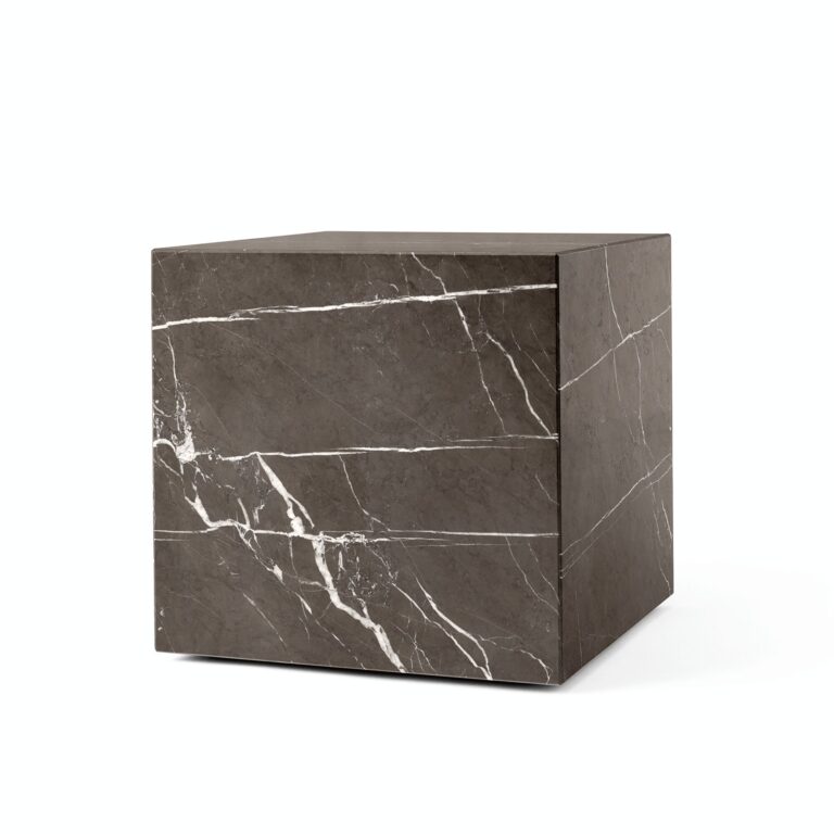 Plinth Sofabord Kubik Grå Kendzo Marmor