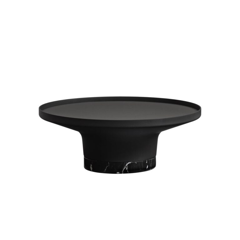 Poller Sofabord Ø80 Sort/ Sort Marmor