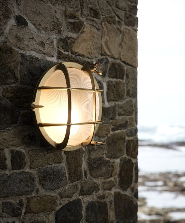 Polperro væglampe, messing