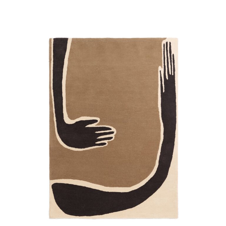 Pose Tufted Gulvtæppe 140x200 Dark Coffee/Off-White