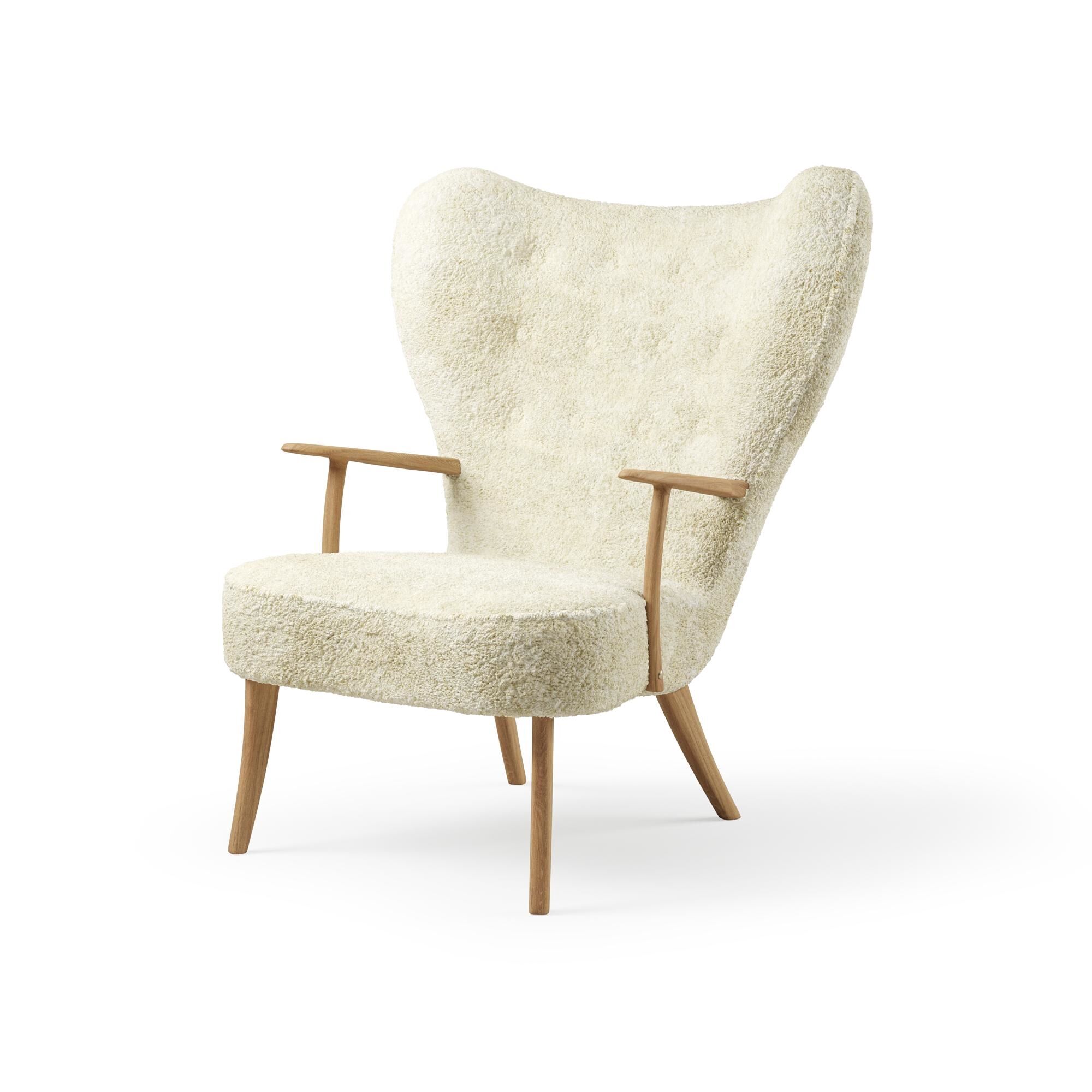 Pragh Lænestol Sheepskin Off White/Natural Oileret Eg