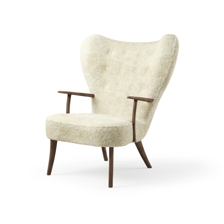 Pragh Lænestol Sheepskin Off White/Røget Oileret Eg