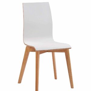 ROWICO Gracy spisebordsstol - hvid laminat/egetræ