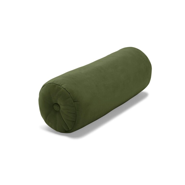 Recycled Puff Rolster Pude Fløjl/Deep Green
