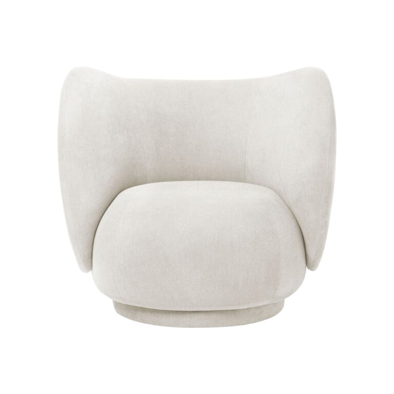 Rico Lænestol Bouclé Off White